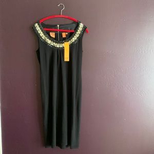 Black beaded Tory Burch dress NWT